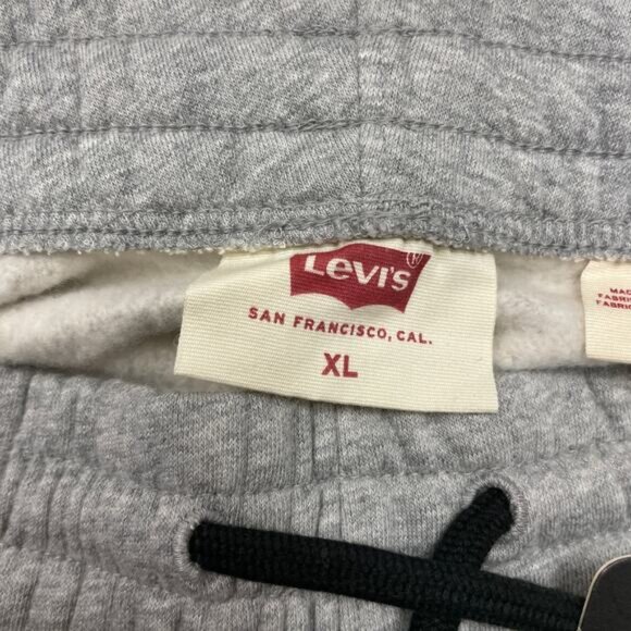 Levi's NWT Men's XL Heather Gray Logo Mid Rise Fleece Drawstring Sweatpants - Picture 5 of 7